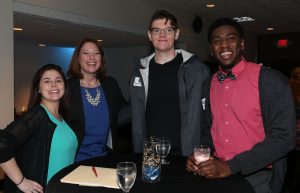 (L-R) Amanda Lauricella; Sabrina Fennell, assistant dean for academic support services; Django Denne-sophomore class president; and McKinley Estime