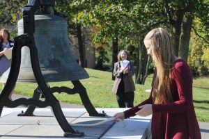 Student Ringing Founders Bell