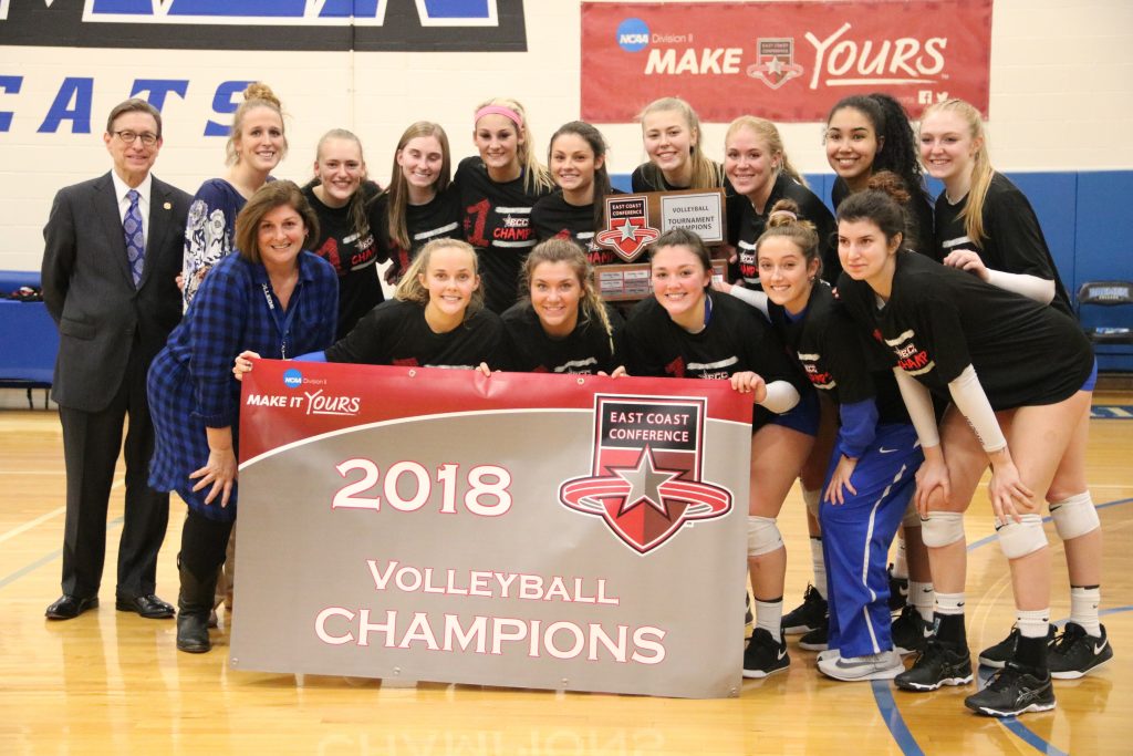 Women’s Volleyball Wins FirstEver East Coast Conference Championship