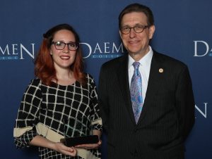 President’s Award recipient Gabrielle Sinnott and Daemen President Gary Olson