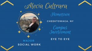 Alecia Cultrara, Undergraduate Social Work Exceptional Student Leader Award recipient.