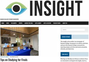 Screenshot of Insight website