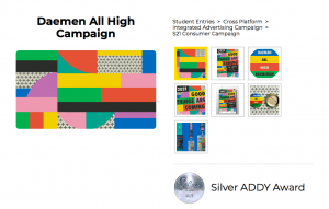 Silver ADDY Award submission for Daemen All High Campaign