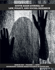 Cover of South Asian Journal of Law, Policy, and Social Research