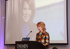 Mary Wilson speaking at Daemen Gala