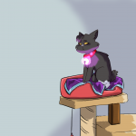 Animated cat and octopus