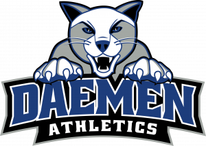 Logo image with Daemen Athletics text and a wildcat image above the text